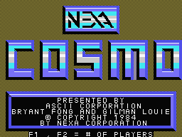 Captain Cosmo Title Screen